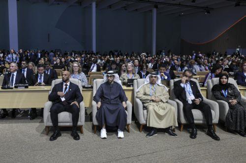 epa11714134 Participants wait for the start of the opening ceremony of the UN Climate Change Conference (COP29) in Baku, Azerbaijan, 11 November 2024. The Azerbaijani capital of Baku hosts the 2024 United Nations Climate Change Conference (COP29) from 11 to 22 November 2024.  EPA/ANATOLY MALTSEV