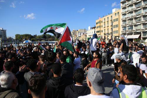 Εκδήλωση διαμαρτυρίας Σύριων στην Πλατεία Ελευθερίας, Λευκωσία Κύπρος.