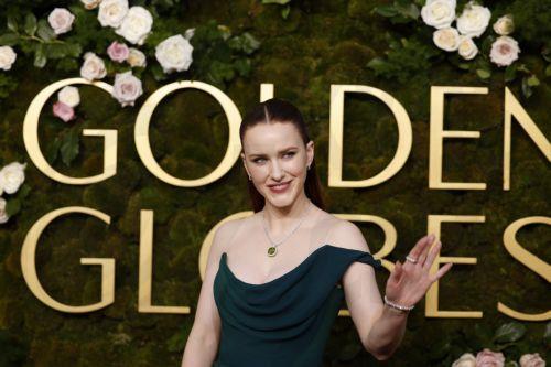 epa11809202 Rachel Brosnahan arrives for the 82nd annual Golden Globe Awards ceremony at the Beverly Hilton Hotel in Beverly Hills, California, USA, 05 January 2025. Artists in various film and television categories are awarded Golden Globes by the Hollywood Foreign Press Association.  EPA/CAROLINE BREHMAN