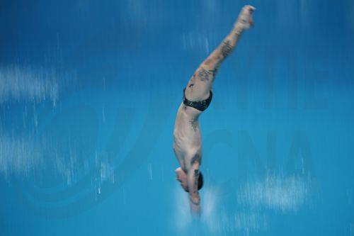 epa12072813 Cassiel Rousseau of Australia competes in the Men 10m Platform event at the World Aquatics Diving World Cup 2025 Super Final in Beijing, China, 04 May 2025.  EPA/ANDRES MARTINEZ CASARES
