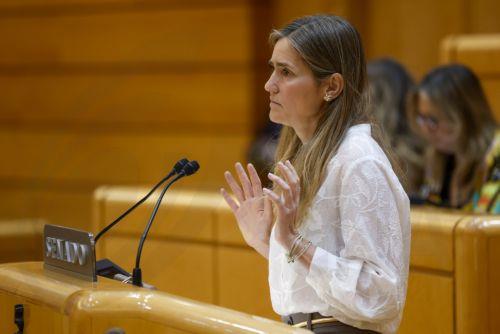 epa12121588 Spanish Minister for Ecological Transition and Demographic Challenge Sara Aagesen appears before the Upper Chamber to inform on massive electric blackout that affected the Iberian Peninsula last 28 April, in Madrid Spain, 21 May 2025  EPA/JUAN CARLOS HIDALGO