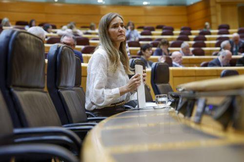 epa12121591 Spanish Minister for Ecological Transition and Demographic Challenge Sara Aagesen appears before the Upper Chamber to inform on massive electric blackout that affected the Iberian Peninsula last 28 April, in Madrid Spain, 21 May 2025  EPA/JUAN CARLOS HIDALGO