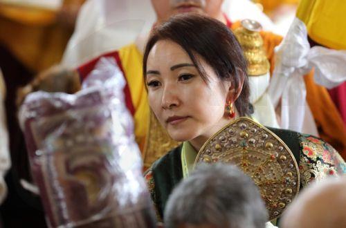 epa12217048 Devotees wait with their offerings for Tibetan Buddhism spiritual leader the Dalai Lama during a prayer ceremony for his long-life at Tibetans' main temple of Tsuglagkhang at McLeod Ganj, near Dharamsala, India, 05 July 2025. A special prayer ceremony was held for the Dalai Lama's long-life ahead of Dalai Lama's 90th birthday on 06 July. ...
