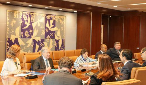 Ο Πρόεδρος της Δημοκρατίας κ. Νίκος Χριστοδουλίδης σε διμερή διαβούλευση με τον Γενικό Γραμματέα του Οργανισμού Ηνωμένων Εθνών κ. António Guterres, στο πλαίσιο της άτυπης διευρυμένης συνάντησης για την Κύπρο.