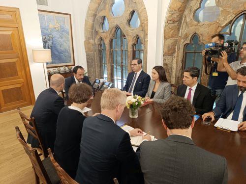 Συνάντηση του Προέδρου της Δημοκρατίας,Ωλ Νίκου Χριστοδουλίδη, με τον Υπουργό Εξωτερικών της Γαλλίας, Ζαν-Νοέλ Μπαρό.