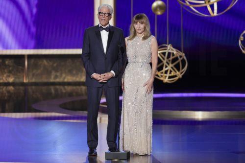 epa12379325 Ted Danson and Mary Steenburgen accept the Bob Hope Humanitarian Award during the 77th annual Emmy Awards ceremony held at the Peacock Theater in Los Angeles, California, USA, 14 September 2025. The Emmys celebrate excellence in national primetime television programming.  EPA/ALLISON DINNER