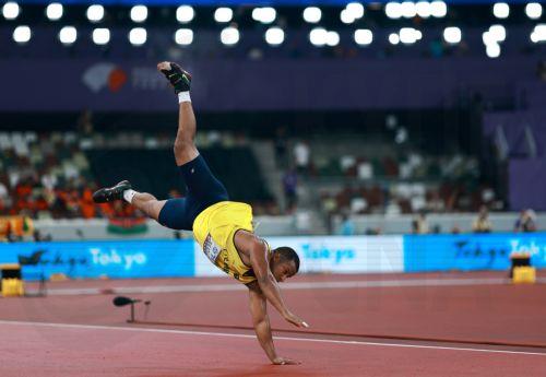 epa12384481 Billy Julio Lopez competes in the Men's Javelin Throw qualification at the World Athletics Championships 2025 in Tokyo, Japan, 17 September 2025.  EPA/ALEX PLAVEVSKI
