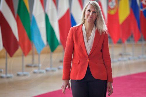 epa12502535 Minister of the Environment and Climate Change of Finland Sari Multala arrives to speak with the media during the European Environment Council meeting in Brussels, Belgium, 04 November 2025. European environment ministers are in Brussels to discuss the European Climate Law amendment and the urgent need for postponement and substantive...