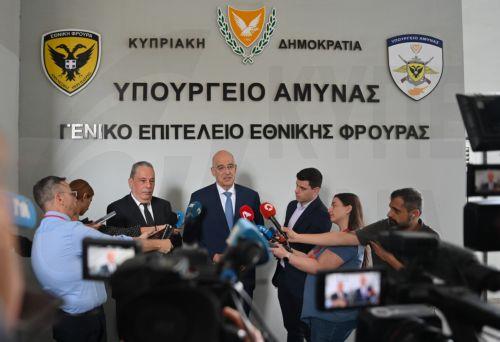 (Ξένη Δημοσίευση) Ο Υπουργός Εθνικής Άμυνας Νίκος Δένδιας (Κ) πραγματοποιεί επίσκεψη στην Κύπρο, Δευτέρα 10 Νοεμβρίου 2025. Ο Υπουργός Εθνικής Άμυνας Νίκος Δένδιας πραγματοποίησε σήμερα, Δευτέρα 10 Νοεμβρίου 2025, επίσκεψη στην Κύπρο, όπου έγινε δεκτός από τον Πρόεδρο της Κυπριακής Δημοκρατίας Νίκο Χριστοδουλίδη και είχε συνάντηση με τον ομόλογό του Βασίλη...