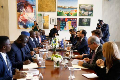 Ο Πρόεδρος της Δημοκρατίας κ. Νίκος Χριστοδουλίδης υποδέχεται τον Πρόεδρο της Δημοκρατίας της Σιέρρα Λεόνε κ. Julius Maada Wonie Bio