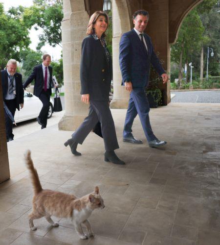 Ο Πρόεδρος της Δημοκρατίας κ. Νίκος Χριστοδουλίδης σε συνάντηση με την Προσωπική Απεσταλμένη του Γενικού Γραμματέα (ΓΓ) του Οργανισμού Ηνωμένων Εθνών (ΟΗΕ) για το Κυπριακό κα María Angela Holguín Cuéllar, στο Προεδρικό Μέγαρο, Λευκωσία, Κύπρος.