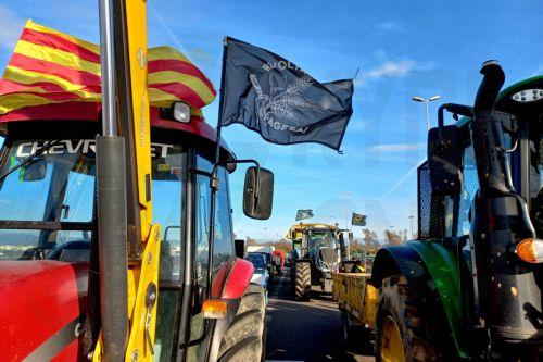epa12636188 Several farmers block access to the Port of Tarragona to protest against the EU-Mercosur agreement, in Tarragona, Catalonia, northeastern Spain, 08 January 2026.  EPA/JAVIER DIAZ