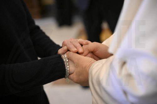 epa12650890 A handout picture provided by the Vatican Media shows Pope Leo XIV during a meeting with the families of the young people who died in the Crans-Montana fire, in Vatican City, 15 January 2026. The New Year's Eve disaster claimed 40 lives in the Swiss ski resort of Crans-Montana.  EPA/VATICAN MEDIA HANDOUT HANDOUT EDITORIAL USE ONLY/NO SALES