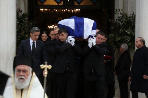 epa12661501 The coffin containing the remains of Princess Irene is being carried out of the Metropolitan Cathedral of Athens after the end of the funeral service, Athens, Greece, 19 January 2026. Princess Irene, the younger sister of Queen Sofia of Spain and of the former King Constantine, died aged 83 on 15 January in Madrid. Her funeral was held on...