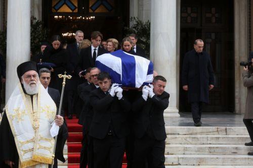 epa12661508 The coffin containing the remains of Princess Irene is being carried out of the Metropolitan Cathedral of Athens after the end of the funeral service, Athens, Greece, 19 January 2026. Princess Irene, the younger sister of Queen Sofia of Spain and of the former King Constantine, died aged 83 on 15 January in Madrid. Her funeral was held on...