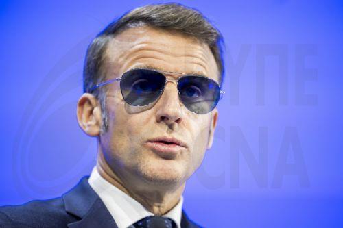 epa12664318 French President Emmanuel Macron speaks during a plenary session at the Congress Hall during the 56th annual meeting of the World Economic Forum (WEF) in Davos, Switzerland, 20 January 2026. The meeting, held under the theme 'A Spirit of Dialogue,' brings together entrepreneurs, scientists, and corporate and political leaders and runs from 19 to...