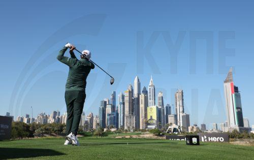 epa12669802 Manuel Elvira of Spain in action during the first round of the Hero Dubai Desert Classic 2026 Golf tournament in Dubai, United Arab Emirates, 22 January 2026.  EPA/ALI HAIDER
