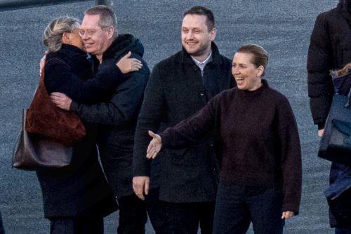 epa12674876 Danish Prime Minister Mette Frederiksen at the airport in Nuuk, Greenland, 23 January 2026. Frederiksen is in Greenland to meet with Greenland's head of government Jens-Frederik Nielsen.  EPA/Rodrigo Freitas NORWAY OUT
