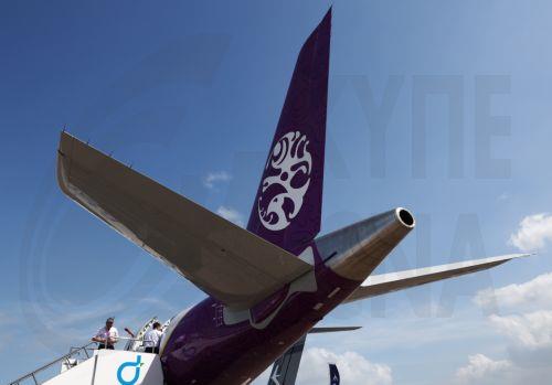 epa12701923 A Mongolian Airline Hunnu Air Embraer E195-E2 on static display during the Singapore Airshow at Changi Exhibition Centre, Singapore, 03 February 2026. The Singapore Airshow 2026, one of Asia’s largest aerospace and defense exhibitions, runs from 03 to 08 February.  EPA/HOW HWEE YOUNG