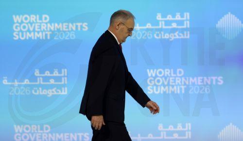 epa12701940 Switzerland's Federal President Guy Parmelin arrives to attend a session at the World Governments Summit 2026 in Dubai, United Arab Emirates, 03 February 2026. The World Governments Summit Organization is an international, impartial, nonprofit group whose goal is to influence how governments operate in the future. The summit is held in Dubai...