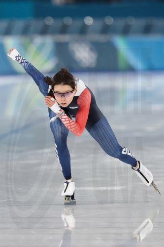 epa12703632 South Korean speed skater Kim Min-sun trains at the Milano Ice Skating Arena ahead of the Milano Cortina 2026 Winter Olympic Games in Milan, Italy, 03 February 2026.  EPA/YONHAP SOUTH KOREA OUT