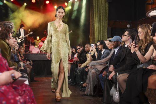 epa12733057 A model presents a creation by fashion brand Cucculelli Shaheen during New York Fashion Week at the Bowery Ballroom in New York, New York, USA, 12 February 2026. New York Fashion Week runs from 11 February to 16 February.  EPA/SARAH YENESEL