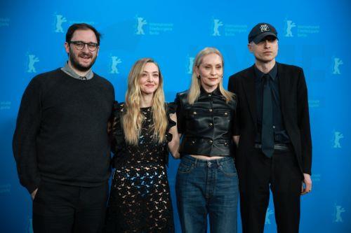 epa12757782 (L-R) US producer Andrew Morrison, US actor Amanda Seyfried, Norwegian director Mona Fastvold and British musician and artist Daniel Blumberg attend a photocall for 'The Testament of Ann Lee' during the 76th Berlin International Film Festival, in Berlin, Germany, 19 February 2026. The 76th Berlinale runs from 12 to 22 February 2026.  EPA/CLEMENS...