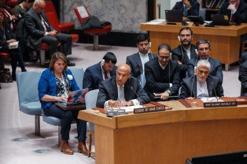 epa12785619 Permanent Observer for the League of Arab States to the United Nations Maged Abdelfattah Abdelaziz speaks during an emergency session of UN Security Council on Iran in New York, New York, USA, 28 February 2026, following joint Israel-US military strikes targeting multiple locations in Iran in the early hours of 28 February 2026.  EPA/OLGA...