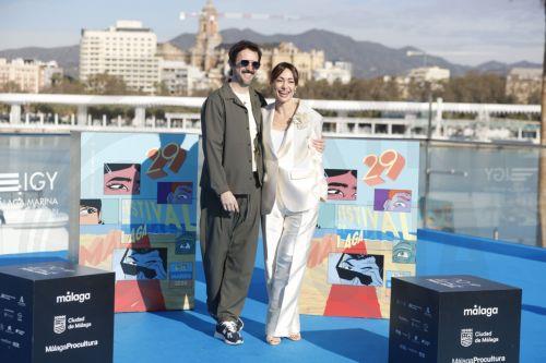 epa12805805 Spanish actors and cast members Julian Lopez and Natalia Verbeke (R) pose for photographers during the presentation of the film 'Laponia' in the framework of 29th Malaga Film Festival, in Malaga, southern Spain, 09 March 2026. The festival that runs from 06 to 15 March.  EPA/JORGE ZAPATA