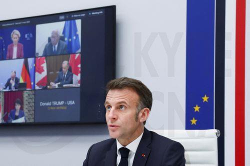 epa12811762 French President Emmanuel Macron chairs a video conference of G7 leaders to discuss the fallout of the war in Iran on the world economy, amid the U.S.-Israeli conflict with Iran, at the Elysee Palace in Paris, France, 11 March 2026.  EPA/Gonzalo Fuentes / POOL MAXPPP OUT