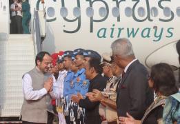 President Christodoulides arrives in Mum