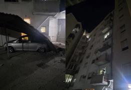Υποχώρησαν  μπαλκόνια πολυκατοικίας στη 