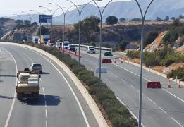 Κλειστό τμήμα του αυτοκινητόδρομου Λεμεσ