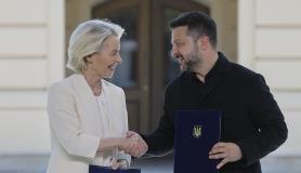 Η Πρόεδρος της Κομισιόν επισκέφθηκε το Κίεβο