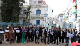 Δημοσιογράφοι στην Τυνησία εκφράζουν αλληλεγγύη με Παλαιστίνιους συναδέλφους