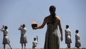 Πρόβα για την τελετή αφής της Ολυμπιακής φλόγας στην αρχαία Ολυμπία