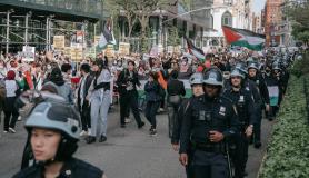Διαδήλωση υπέρ των Παλαιστινίων στο Πανεπιστήμιο της Νέας Υόρκης