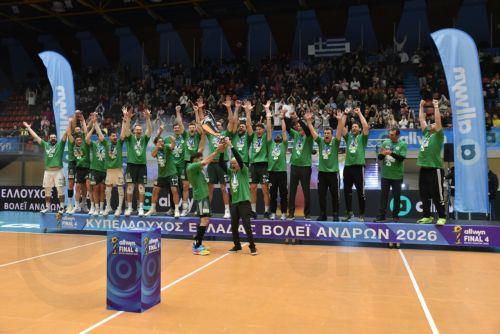 Κυπελλούχος για 7η φορά στην ιστορία του ο Παναθηναϊκός στο βόλεϊ ανδρών