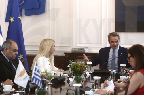 Κυπριακό και ευρωπαϊκά ζητήματα συζήτησαν Μητσοτάκης-Δημητρίου
