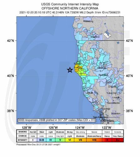 Σεισμός 7 βαθμών κοντά στις ακτές της βόρειας Καλιφόρνιας