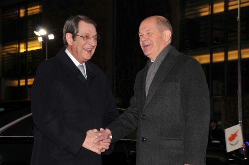 شولتز يوكد أن المانيا ستبذل قصارى جهدها لاستئناف المحادثات القبرصية