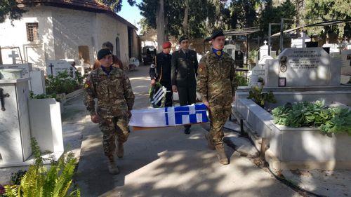 Σε κλίμα συγκίνησης η ταφή οστών του εθελοντή  ήρωα της Πάφου Κωστάκη Πενταλιώτη