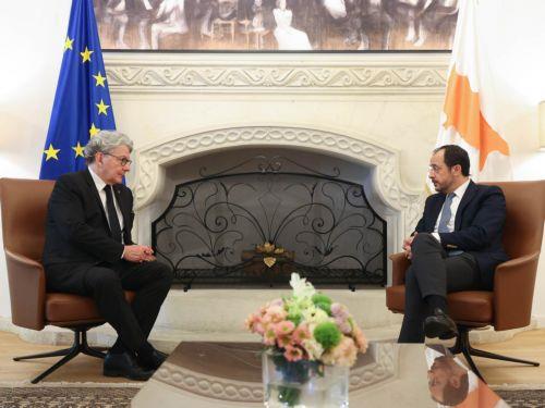 Cumhurbaşkanı Avrupa Birliği İç Pazar Komiseri ile bir araya geldi