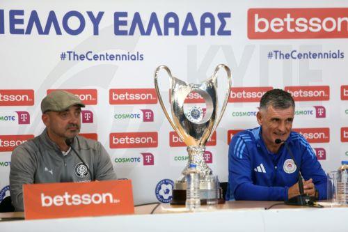 Συνέντευξη Τύπου Ολυμπιακού και ΟΦΗ για τον τελικό Κυπέλλου