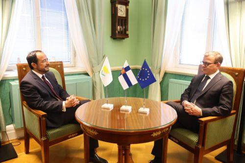 Ευρωπαϊκές εξελίξεις και Κυπριακή Προεδρία ΕΕ στο επίκεντρο συνάντησης ΠτΔ-Φινλανδού Πρωθυπουργού