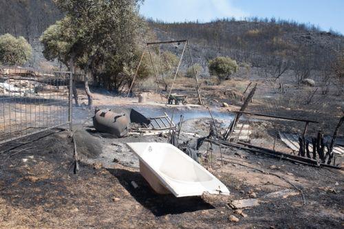 Αναζωπυρώνεται η πυρκαγιά στη Σμύρνη, που έκαψε ήδη 132 σπίτια