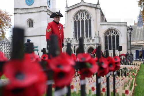 Ο Πρίγκιπας Γεώργιος της Βρετανίας στην πρώτη του τελετή εις μνήμη στρατιωτών