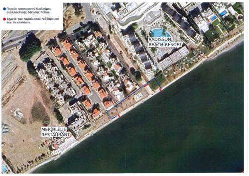 Προσωρινά κλειστό τμήμα του παραλιακού πεζόδρομου στη Βορόκληνη