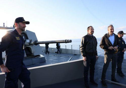 Εδώ θα είμαστε όποτε χρειαστεί για την Κύπρο, λέει ο Μητσοτάκης από τη φρεγάτα Κίμων [ΒΙΝΤΕΟ]